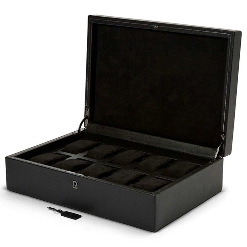 WOLF 1834 - British Racing 10 Piece Watch Box - Black