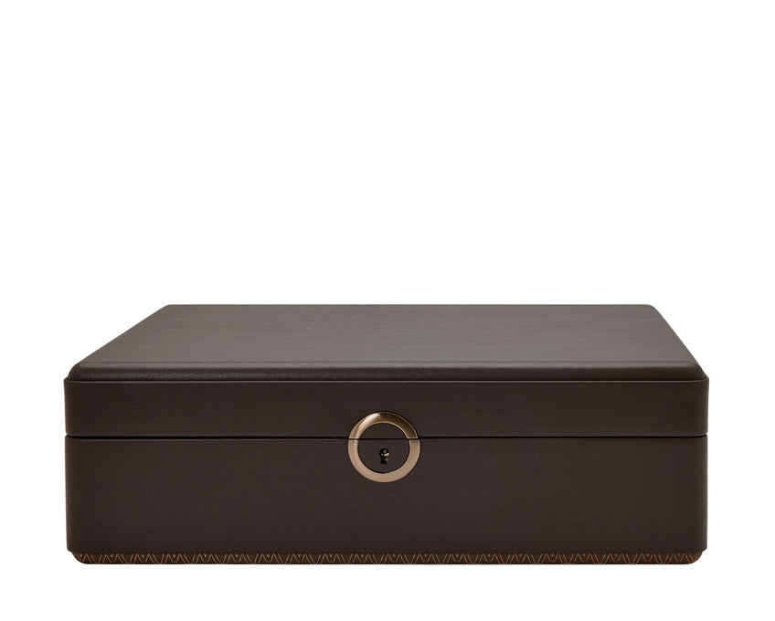 WOLF 1834 - Earth 5 Piece Watch Box with Storage -  Coffee