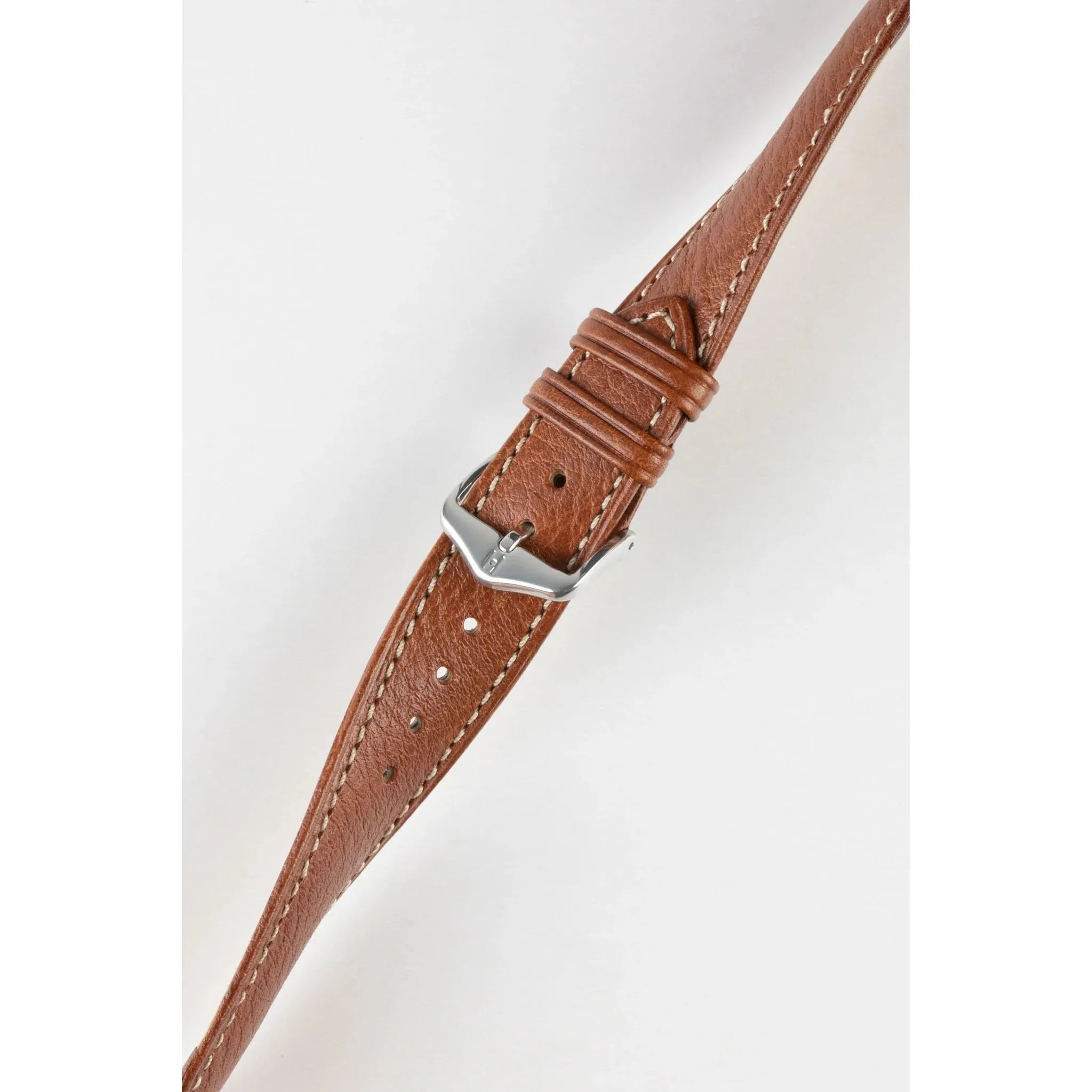 Gold Brown HIRSCH BOSTON Buffalo Calfskin Watch Strap 013 02