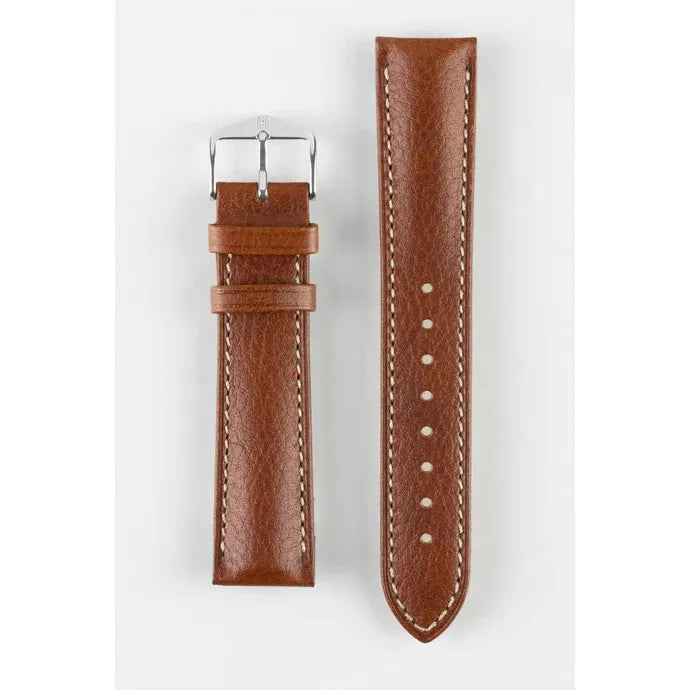 Gold Brown HIRSCH BOSTON Buffalo Calfskin Watch Strap 013 02 NQ