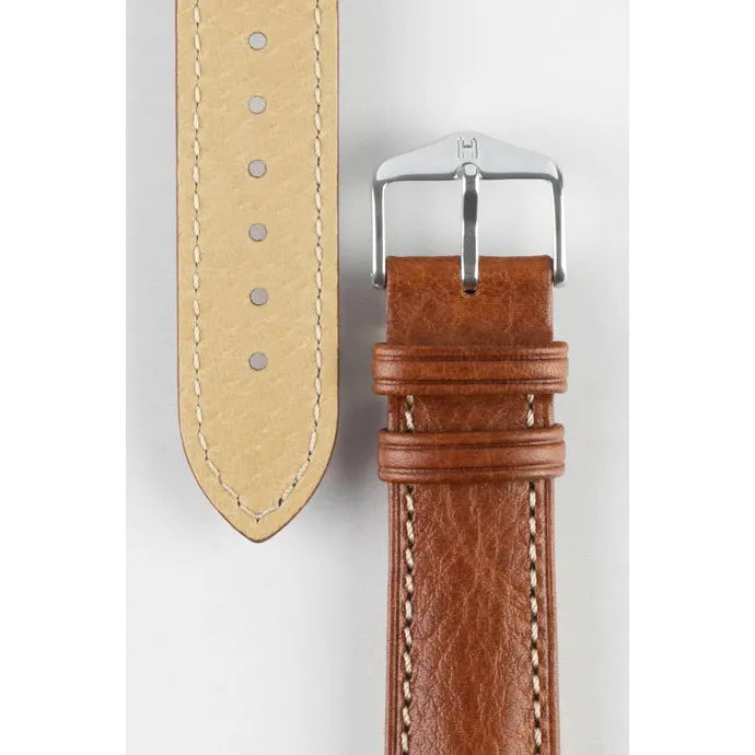 Gold Brown HIRSCH BOSTON Buffalo Calfskin Watch Strap 013 02 NQ