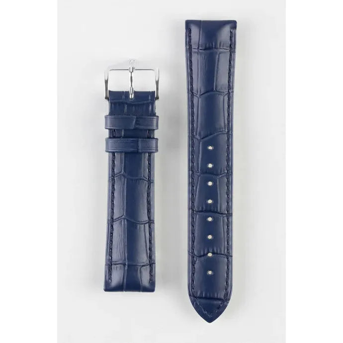 Blue HIRSCH DUKE Alligator Embossed Watch Strap 010 28 NQ