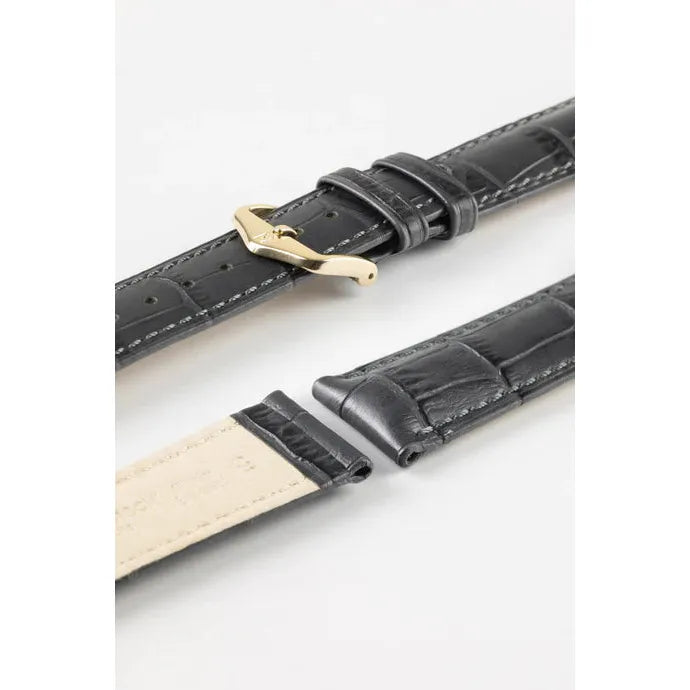 Grey HIRSCH DUKE Alligator Embossed Watch Strap 010 28 NQ