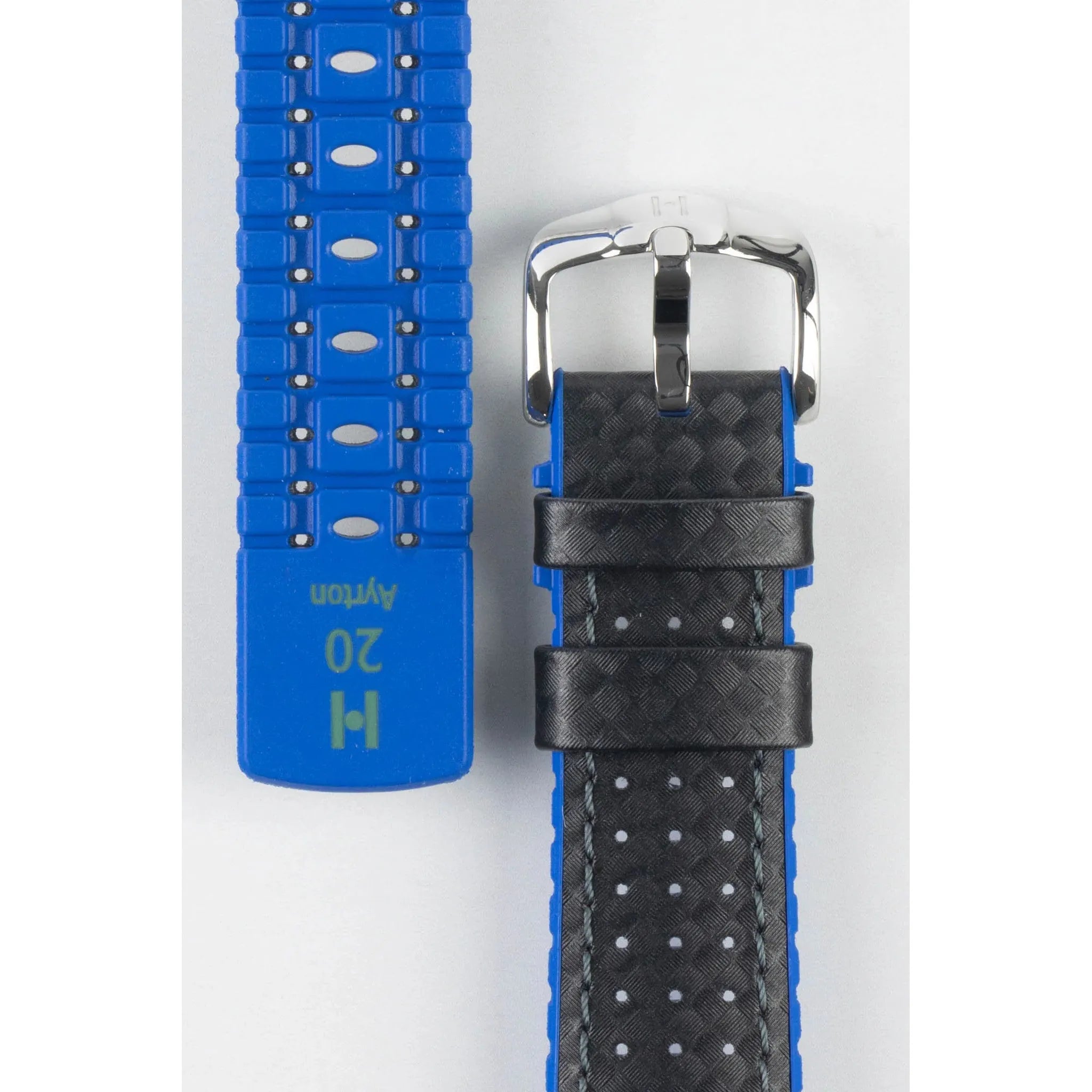 Black &amp; Blue HIRSCH AYRTON Performance Calfskin Watch band 091 80 92