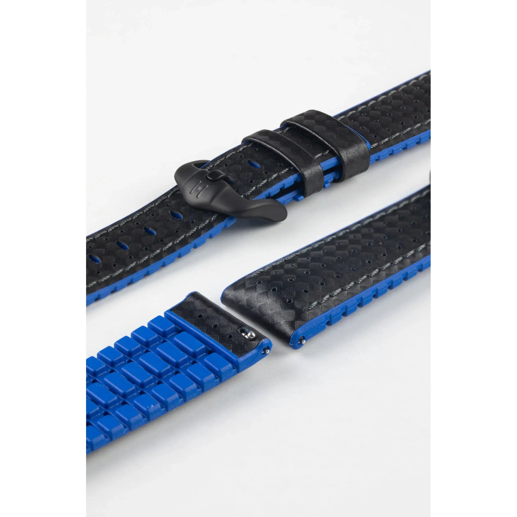 Black &amp; Blue HIRSCH AYRTON Performance Calfskin Watch band 091 80 92