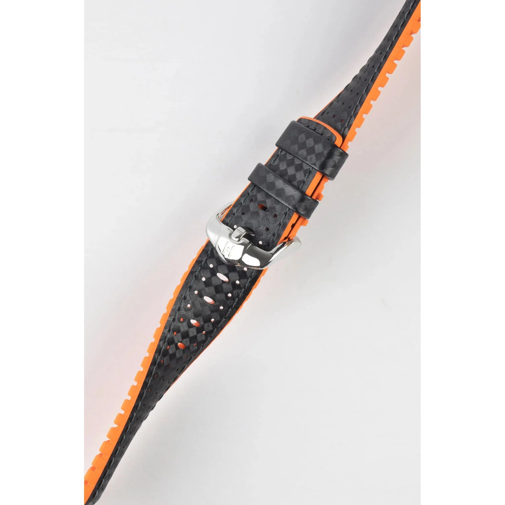 Black &amp; Orange HIRSCH AYRTON Performance Calfskin Watch band 091 80 92