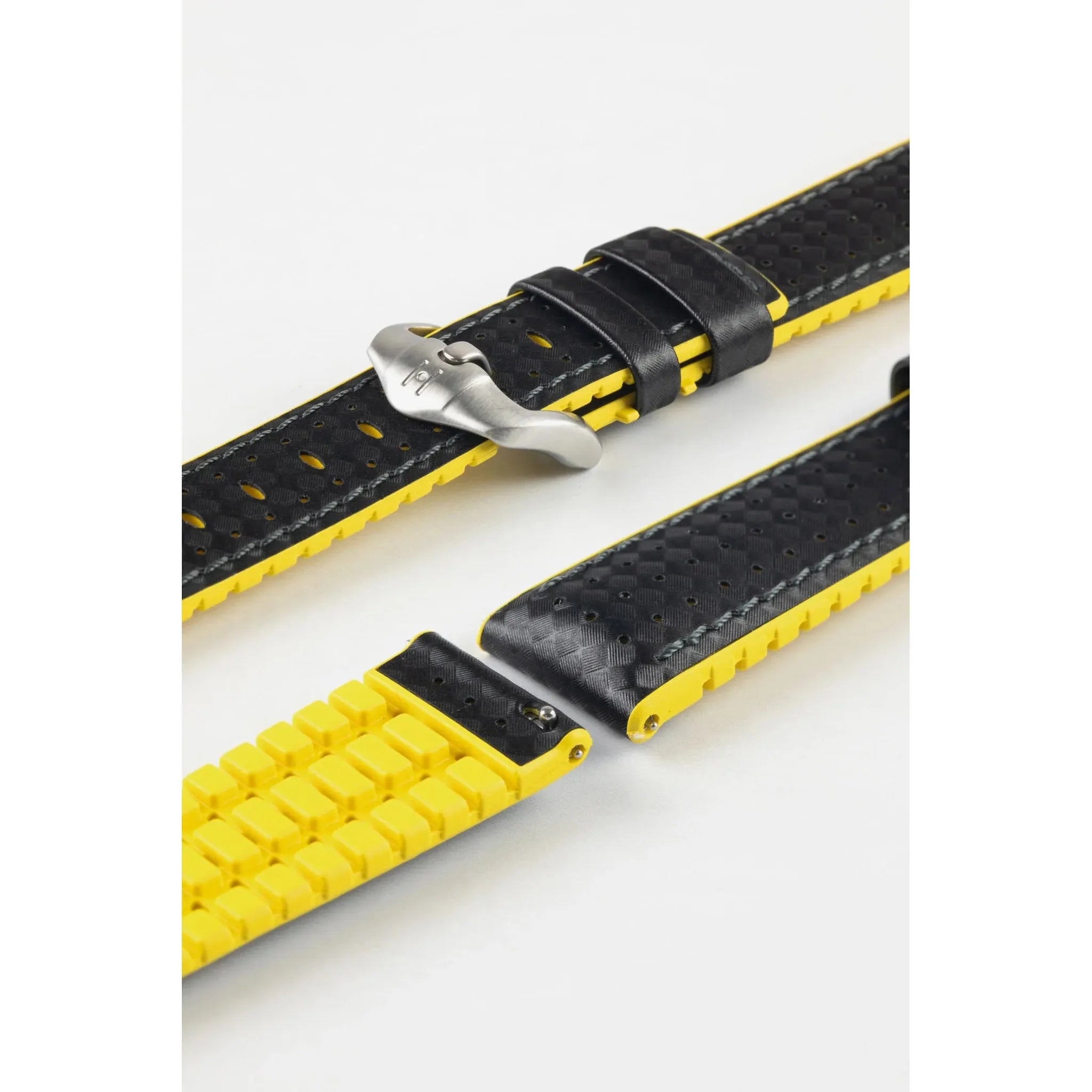 Black &amp; Yellow HIRSCH AYRTON Performance Calfskin Watch band 091 80 92