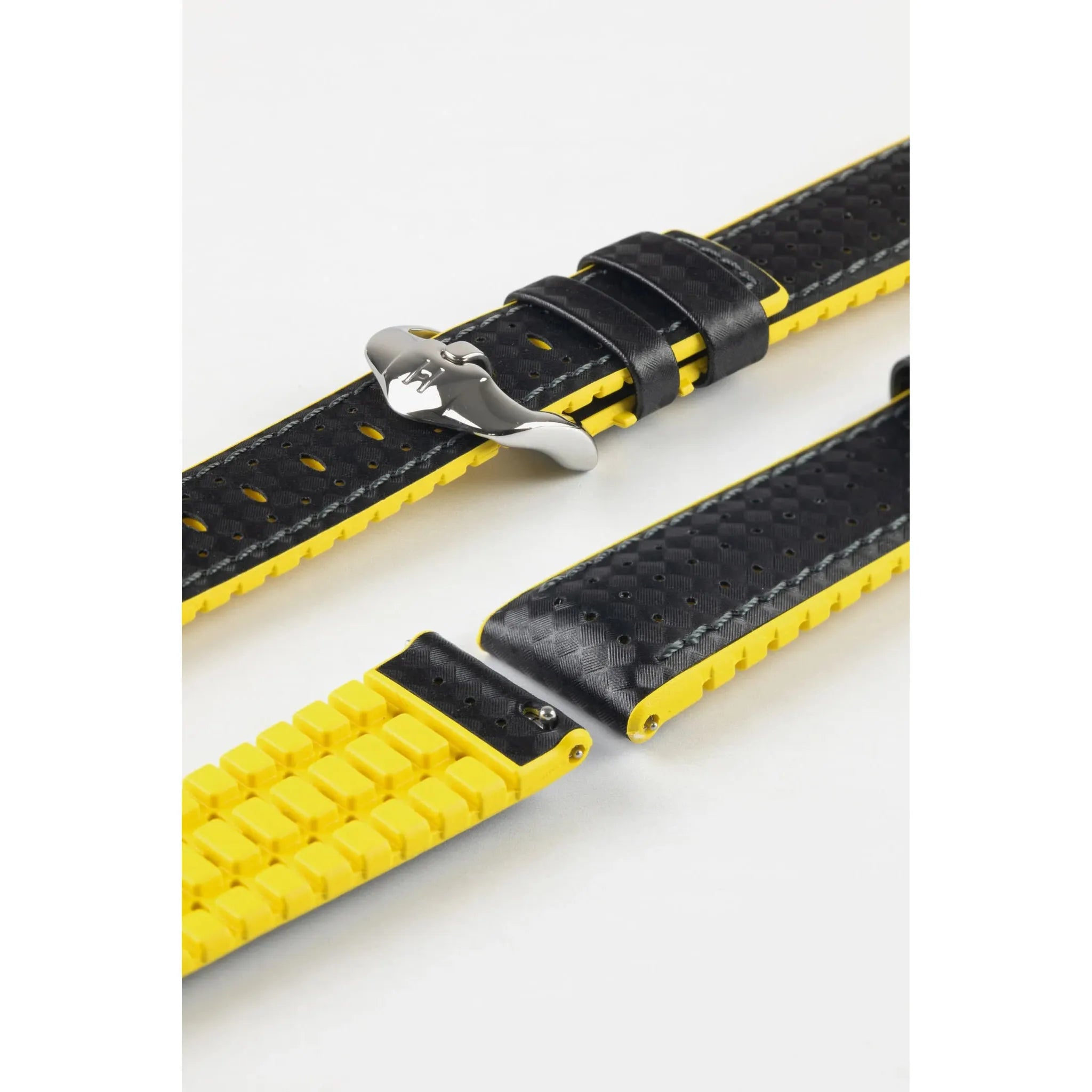 Black &amp; Yellow HIRSCH AYRTON Performance Calfskin Watch band 091 80 92