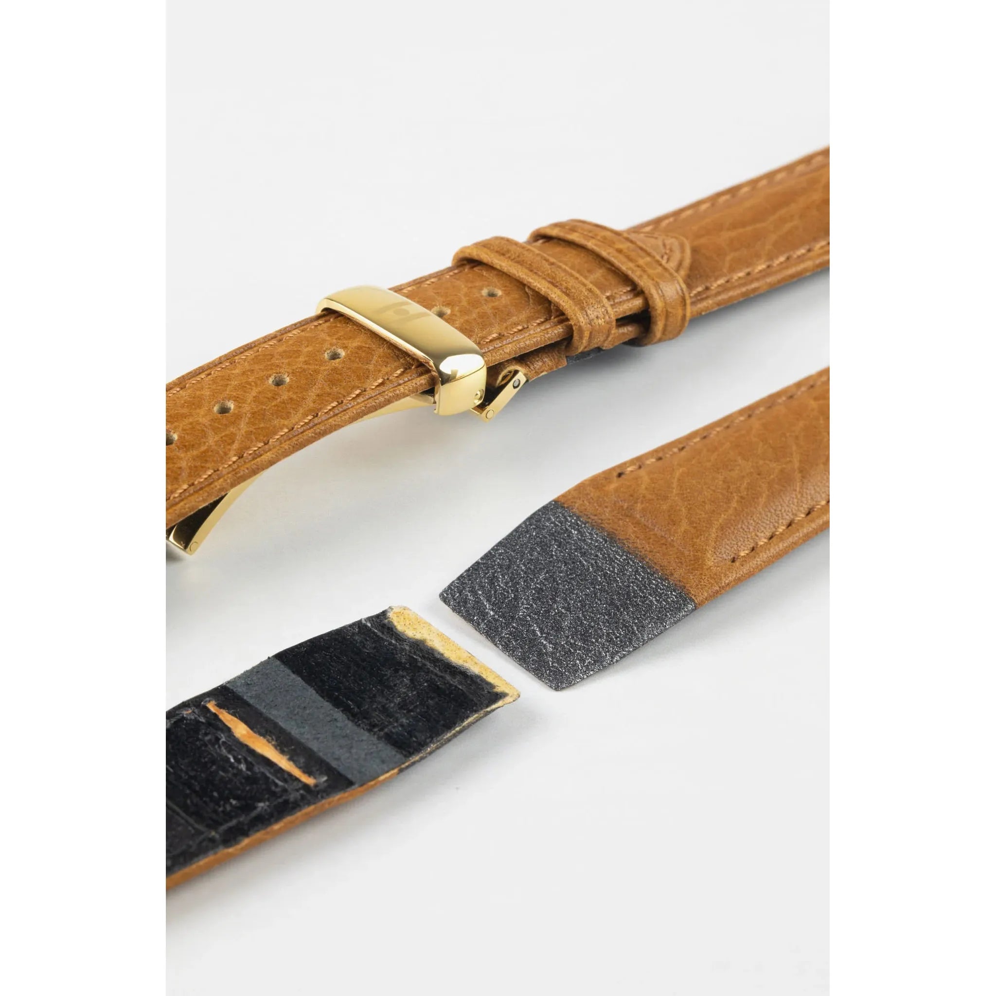 Honey End HIRSCH CAMELGRAIN Pro Skin Watch Strap 1020 09 OE