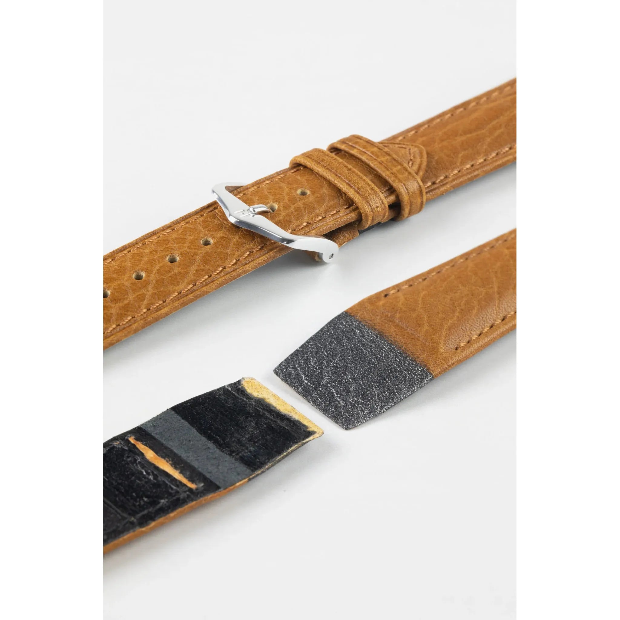 Honey End HIRSCH CAMELGRAIN Pro Skin Watch Strap 1020 09 OE