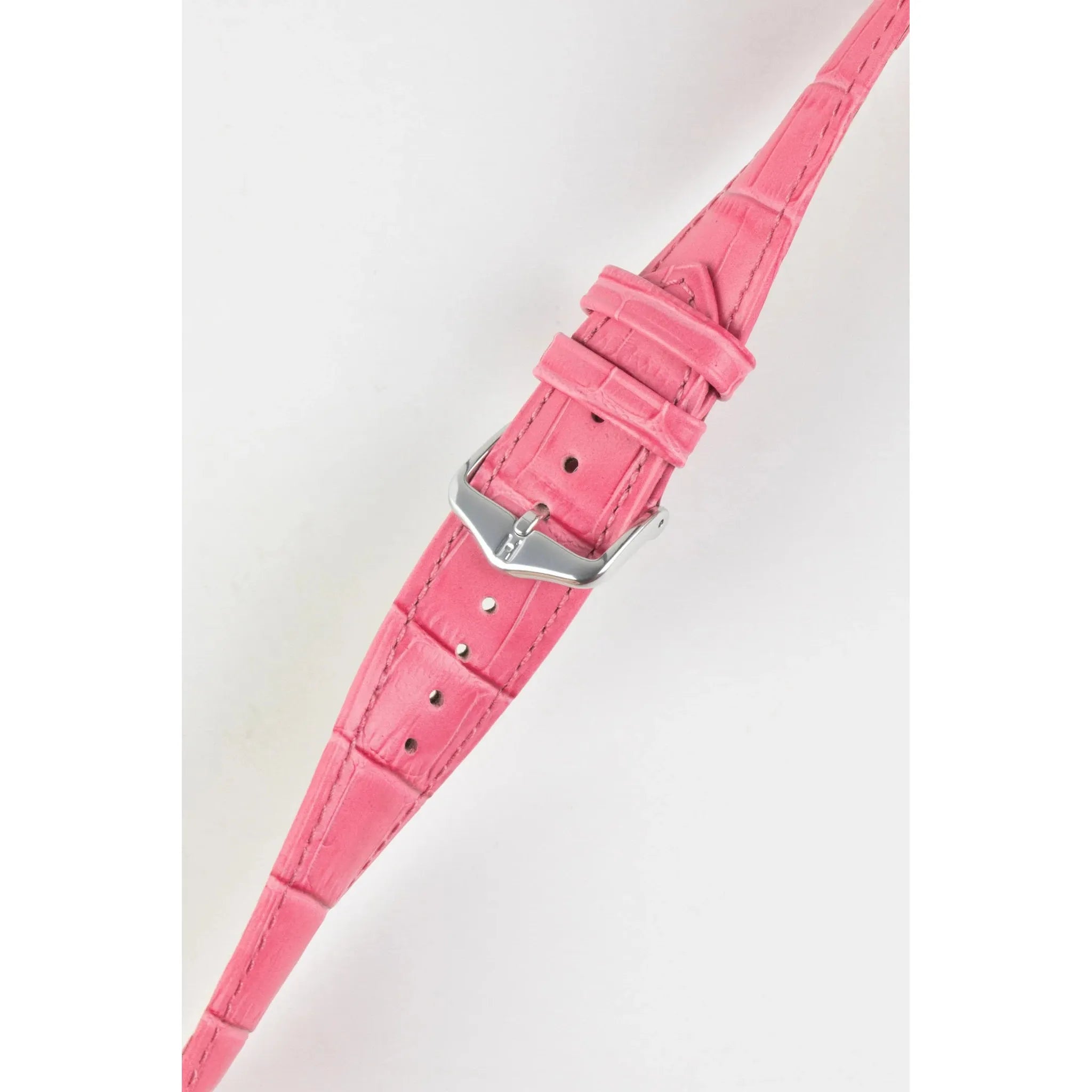 Pink HIRSCH DUKE Alligator Embossed Calfskin Watch Strap 010 28