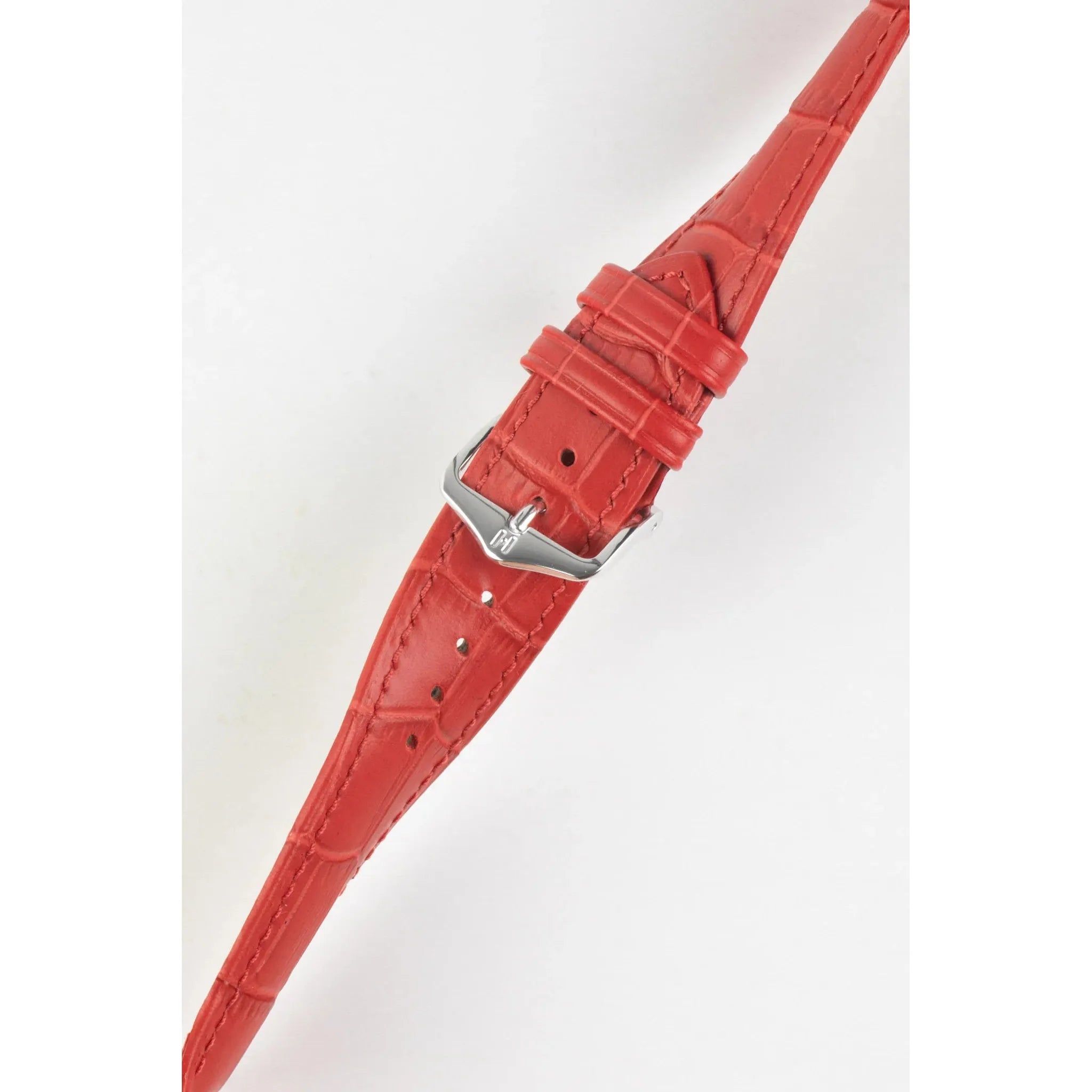 Red HIRSCH DUKE Alligator Embossed Calfskin Watch Strap 010 28