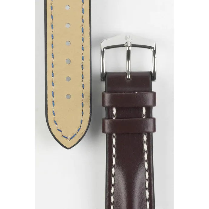 Brown HIRSCH HEAVY CALF Water &amp; Scratch Resistant Calfskin Watch Band 014 75