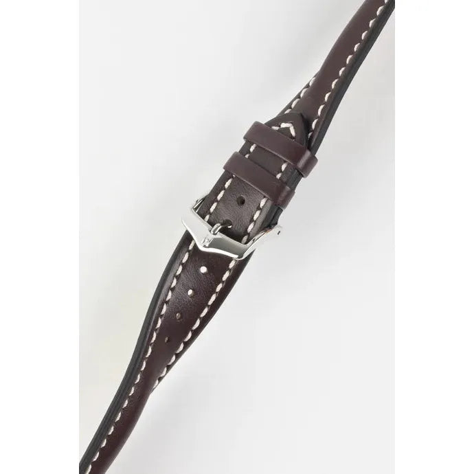 Brown HIRSCH HEAVY CALF Water &amp; Scratch Resistant Calfskin Watch Band 014 75