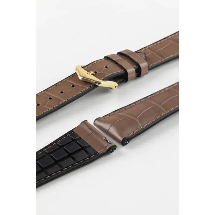 Grey HIRSCH IAN Genuine Alligator Performance Watchband 093 50 07