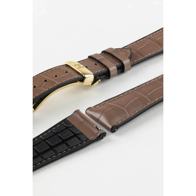 Grey HIRSCH IAN Genuine Alligator Performance Watchband 093 50 07