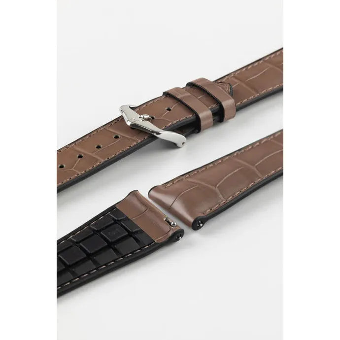 Grey HIRSCH IAN Genuine Alligator Performance Watchband 093 50 07