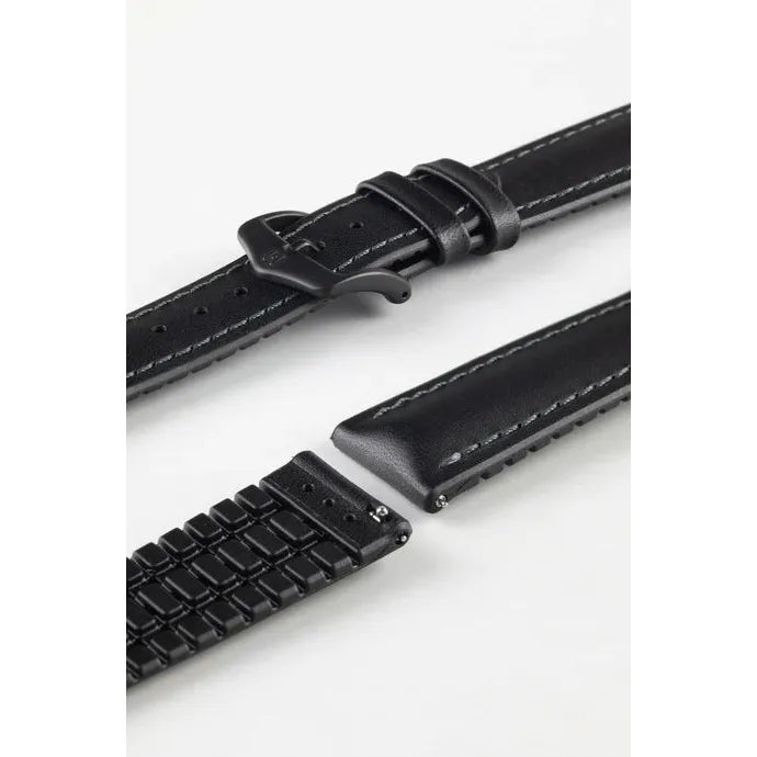 Black HIRSCH JAMES Performance Calfskin Watch Band 092 50 02