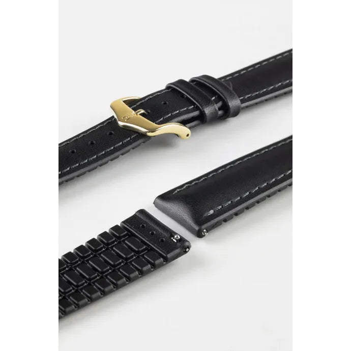 Black HIRSCH JAMES Performance Calfskin Watch Band 092 50 02