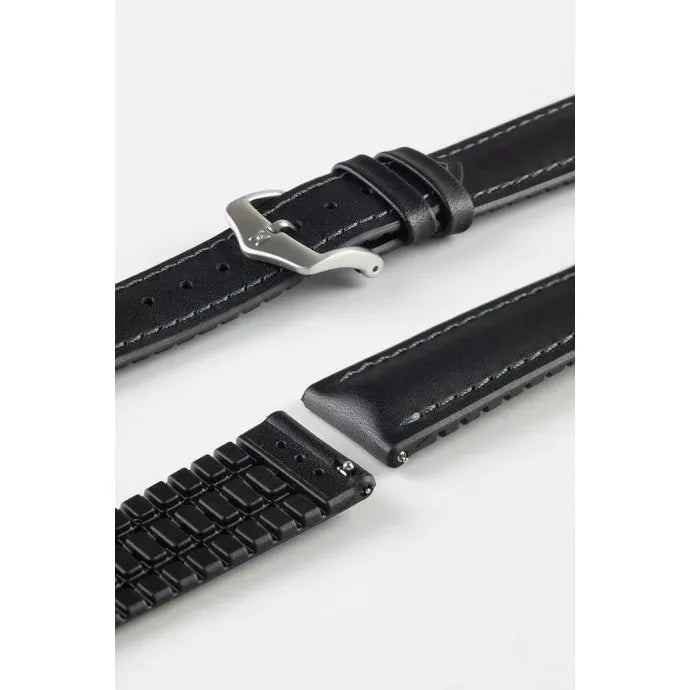 Black HIRSCH JAMES Performance Calfskin Watch Band 092 50 02