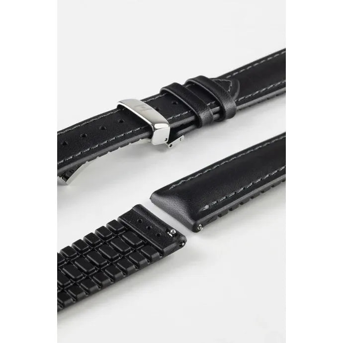 Black HIRSCH JAMES Performance Calfskin Watch Band 092 50 02