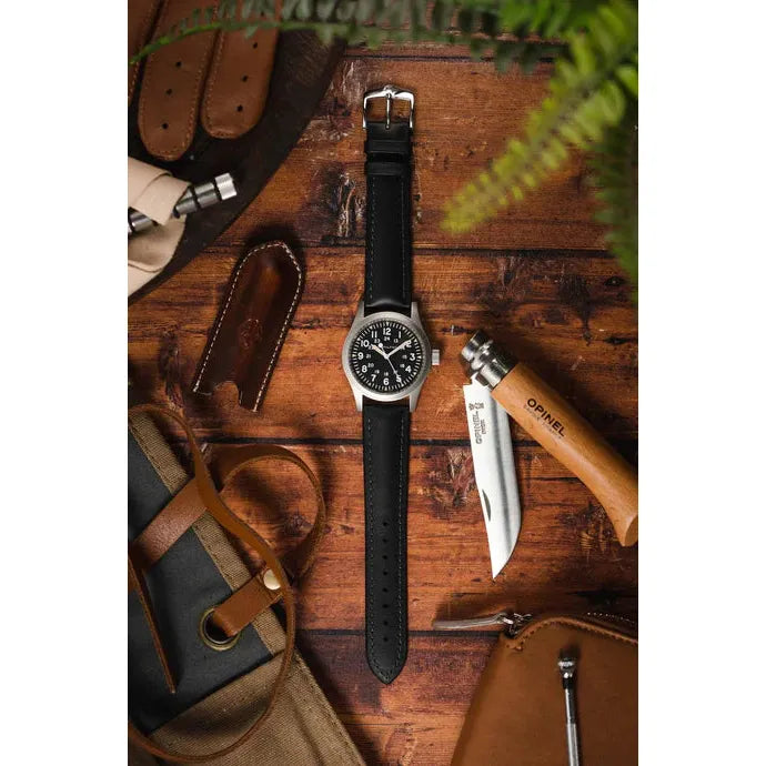 Black HIRSCH JAMES Performance Calfskin Watch Band 092 50 02