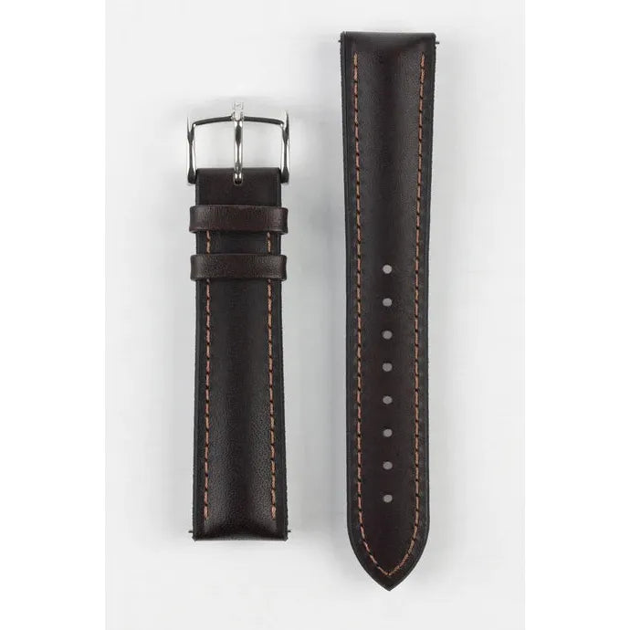 Brown HIRSCH JAMES Performance Calfskin Watch Band 092 50 02