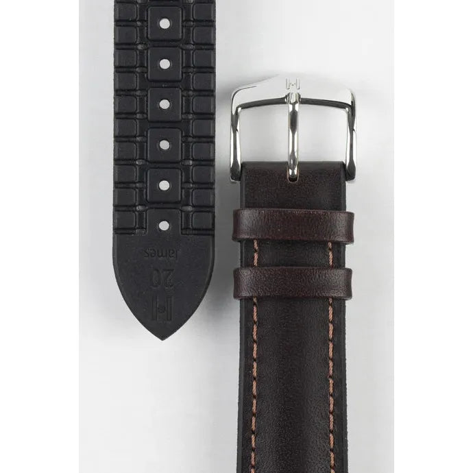 Brown HIRSCH JAMES Performance Calfskin Watch Band 092 50 02