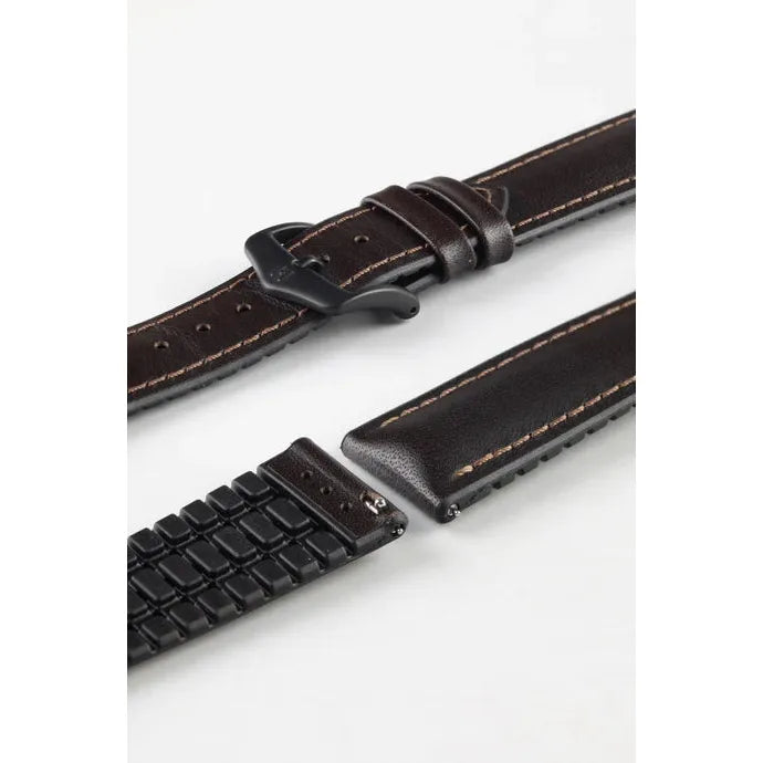 Brown HIRSCH JAMES Performance Calfskin Watch Band 092 50 02