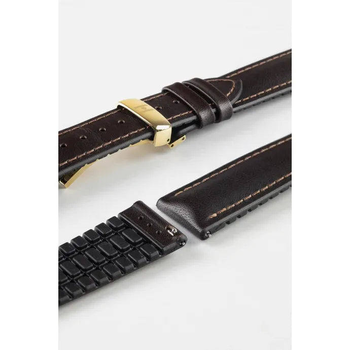 Brown HIRSCH JAMES Performance Calfskin Watch Band 092 50 02