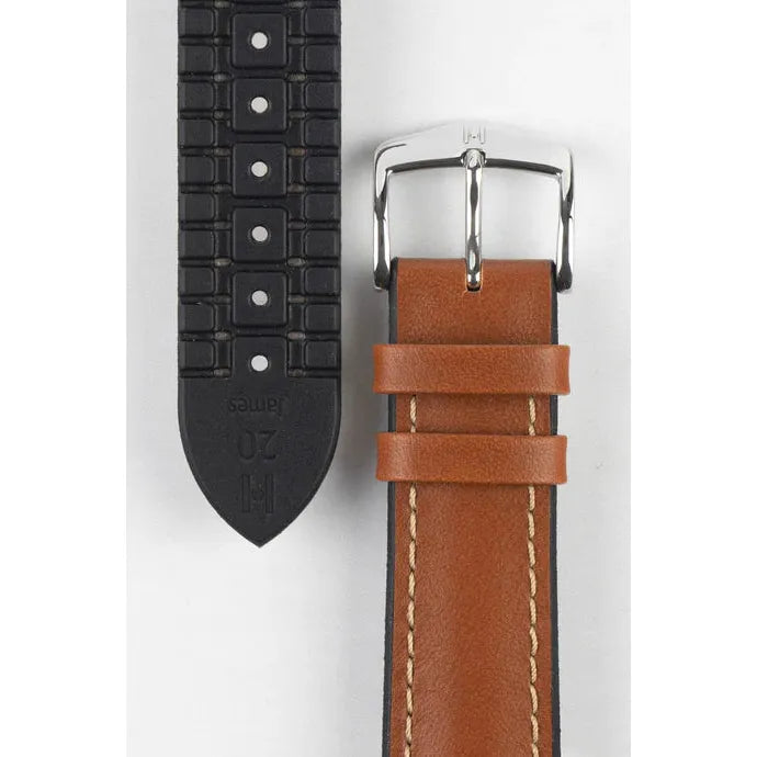 Gold Brown HIRSCH JAMES Performance Calfskin Watch Band 092 50 02