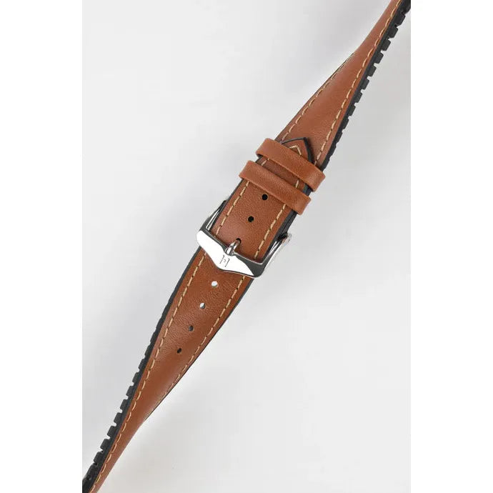 Gold Brown HIRSCH JAMES Performance Calfskin Watch Band 092 50 02