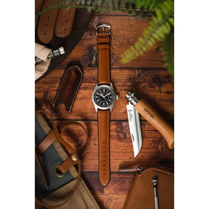 Gold Brown HIRSCH JAMES Performance Calfskin Watch Band 092 50 02