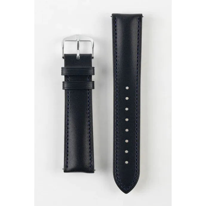 Blue HIRSCH KENT Artisan Leather Watch Strap 010 02