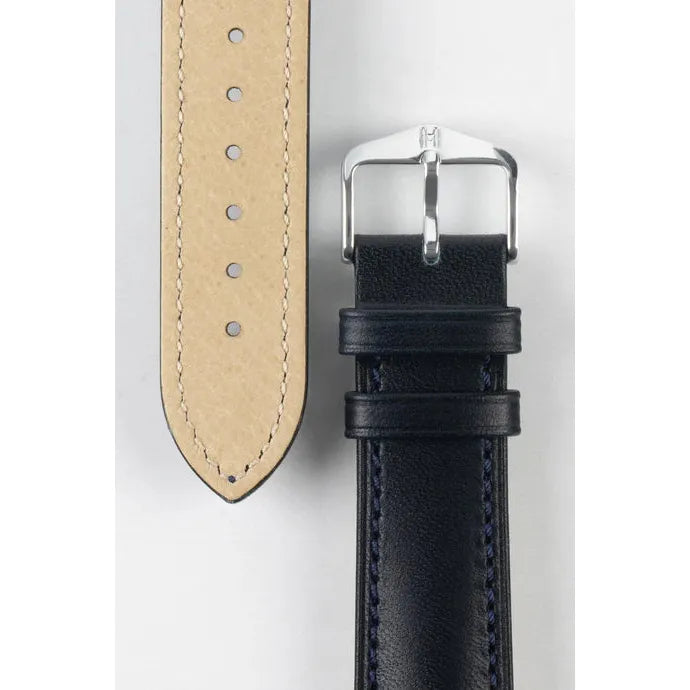 Blue HIRSCH KENT Artisan Leather Watch Strap 010 02