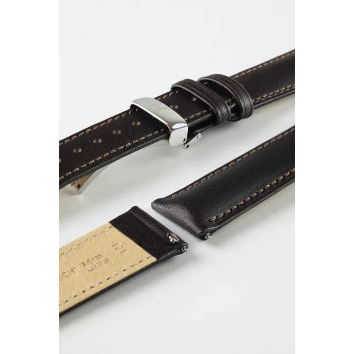 Brown HIRSCH KENT Artisan Leather Watch Strap 010 02