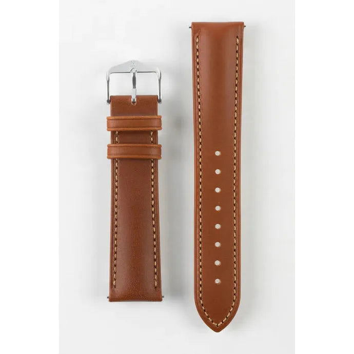 Gold Brown HIRSCH KENT Artisan Leather Watch Strap 010 02