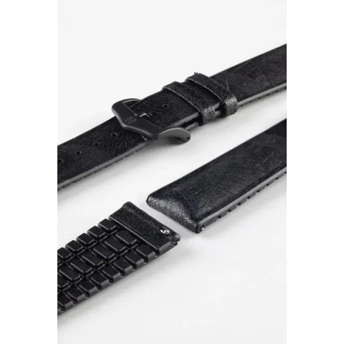 Black HIRSCH LEAF Vegan Watchband - Men&