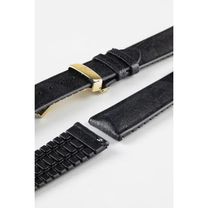 Black HIRSCH LEAF Vegan Watchband - Men&