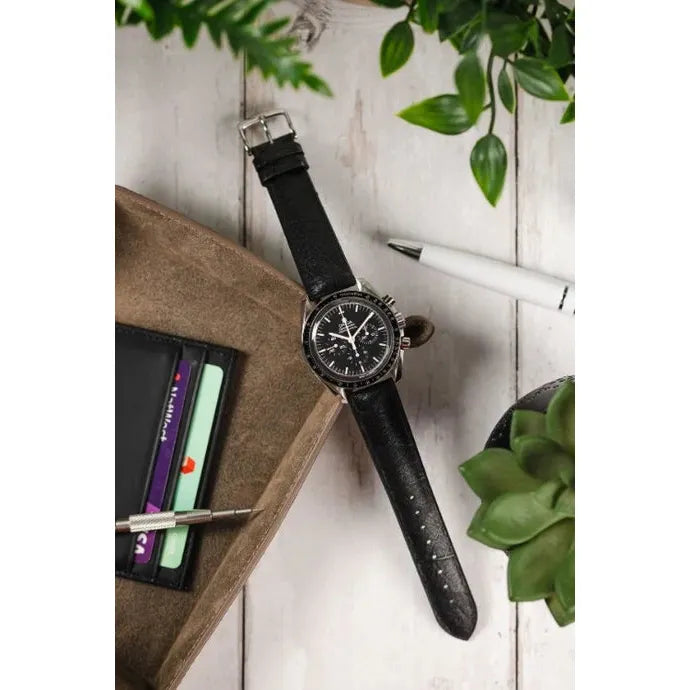 Black HIRSCH LEAF Vegan Watchband - Men&