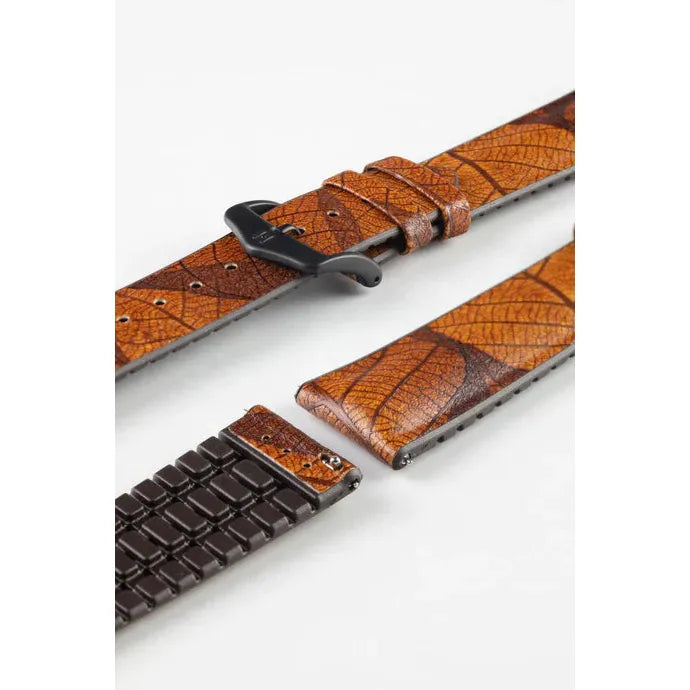 Brown HIRSCH LEAF Vegan Watchband - Men&