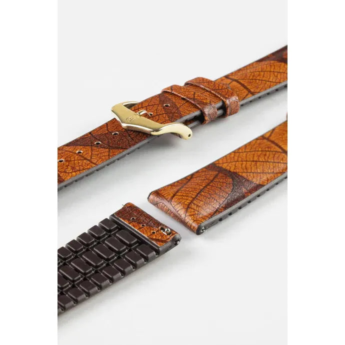 Brown HIRSCH LEAF Vegan Watchband - Men&