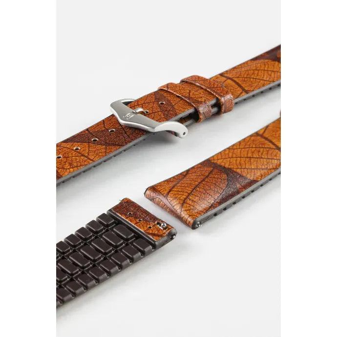 Brown HIRSCH LEAF Vegan Watchband - Men&