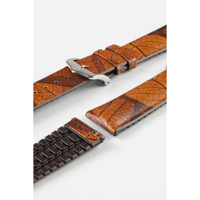 Brown HIRSCH LEAF Vegan Watchband - Men&