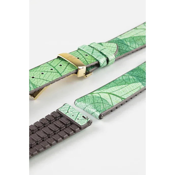 Green HIRSCH LEAF Vegan Watchband - Men&