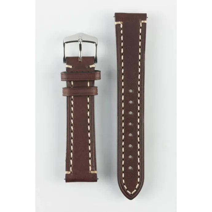 Brown HIRSCH LIBERTY Saddle Leather Watch Band 1090 02