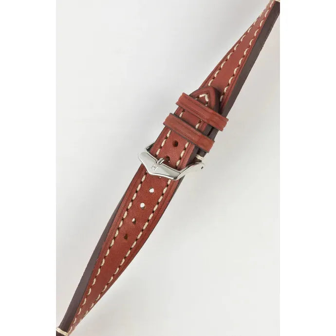 Gold Brown HIRSCH LIBERTY Saddle Leather Watch Band 1090 02