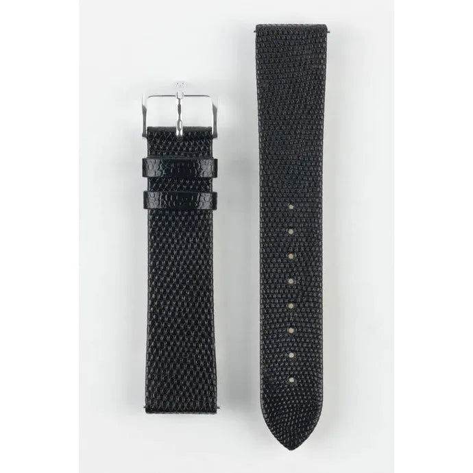 Black HIRSCH LONDON Genuine Louisiana Matte Alligator Watch Bracelet 042 07