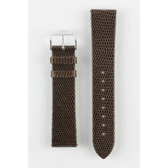 Brown HIRSCH LONDON Genuine Louisiana Matte Alligator Watch Bracelet 042 07