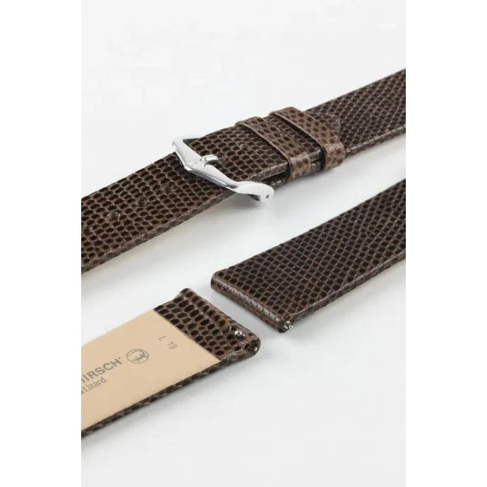 Brown HIRSCH LONDON Genuine Louisiana Matte Alligator Watch Bracelet 042 07